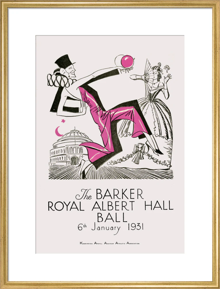 The Barker Royal Albert Hall Ball Art Print - Image 37