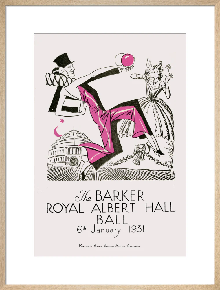 The Barker Royal Albert Hall Ball Art Print - Image 38