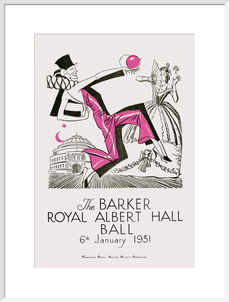 The Barker Royal Albert Hall Ball Art Print - Image 41
