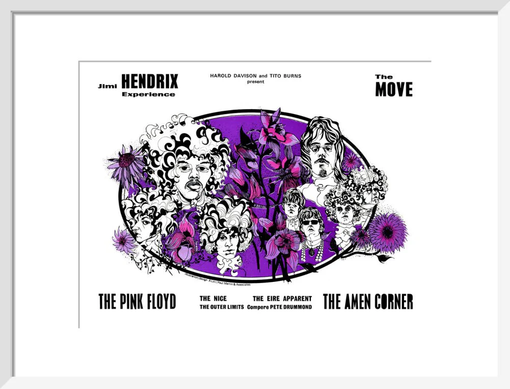Jimi Hendrix Experience, The Move, The Pink Floyd, The Amen Corner and The Nice Art Print - Image 10