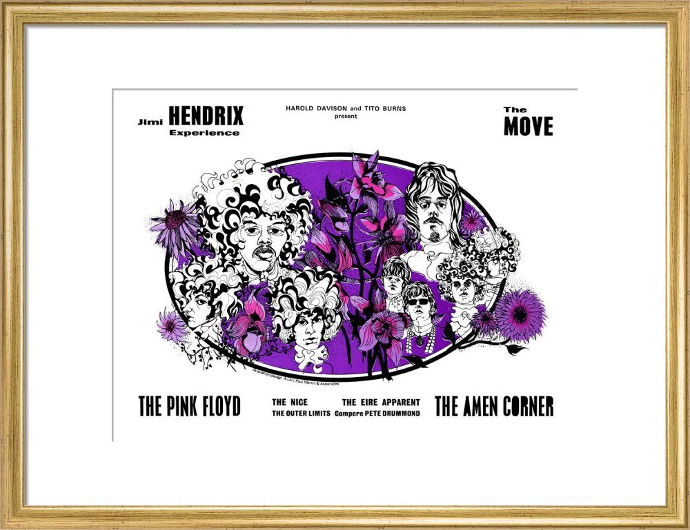 Jimi Hendrix Experience, The Move, The Pink Floyd, The Amen Corner and The Nice Art Print - Image 11
