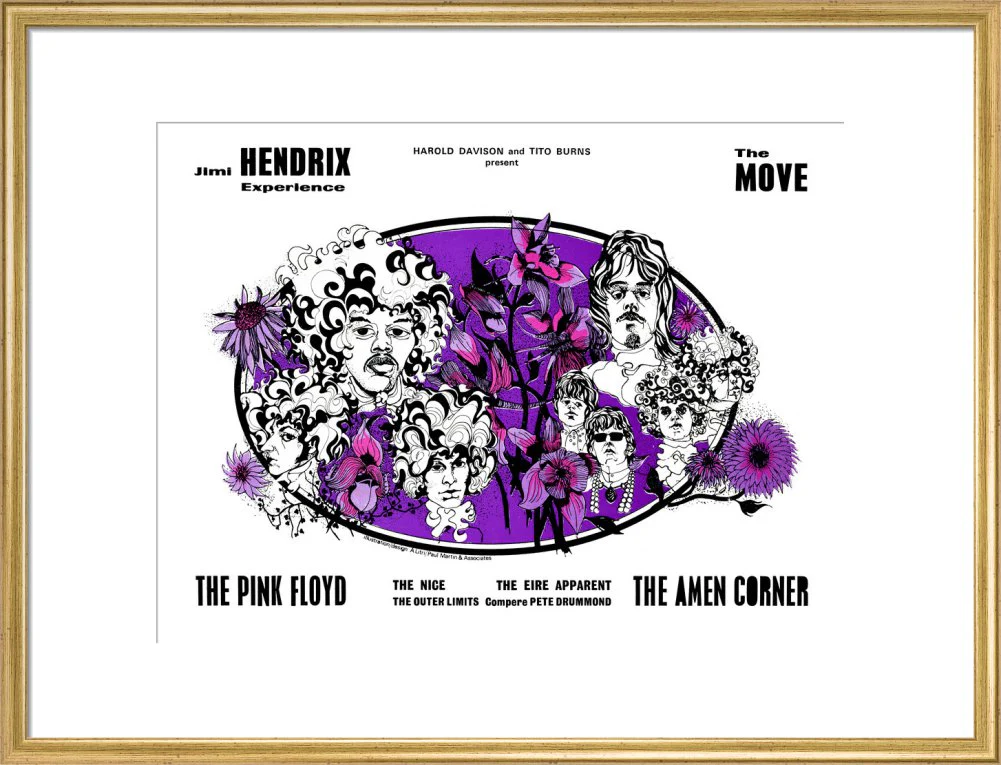 Jimi Hendrix Experience, The Move, The Pink Floyd, The Amen Corner and The Nice Art Print - Image 16