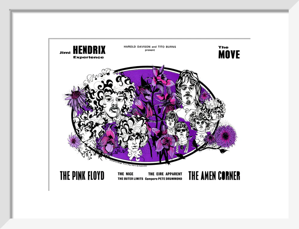 Jimi Hendrix Experience, The Move, The Pink Floyd, The Amen Corner and The Nice Art Print - Image 24