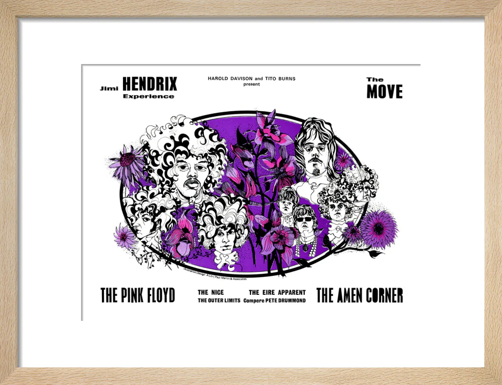 Jimi Hendrix Experience, The Move, The Pink Floyd, The Amen Corner and The Nice Art Print - Image 26