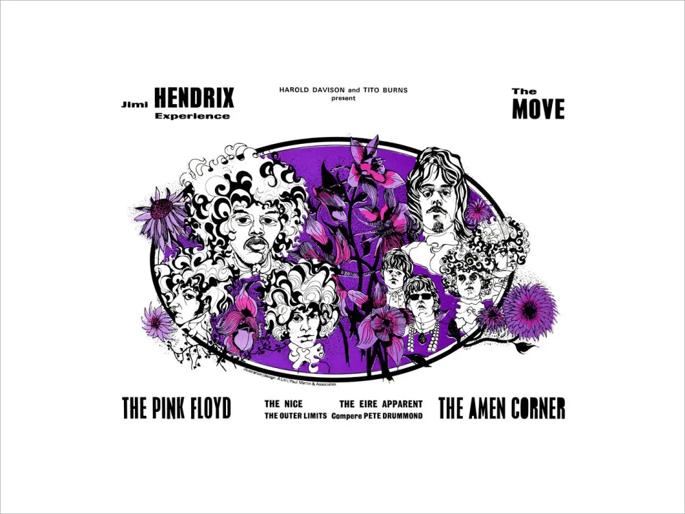 Jimi Hendrix Experience, The Move, The Pink Floyd, The Amen Corner and The Nice Art Print - Image 27