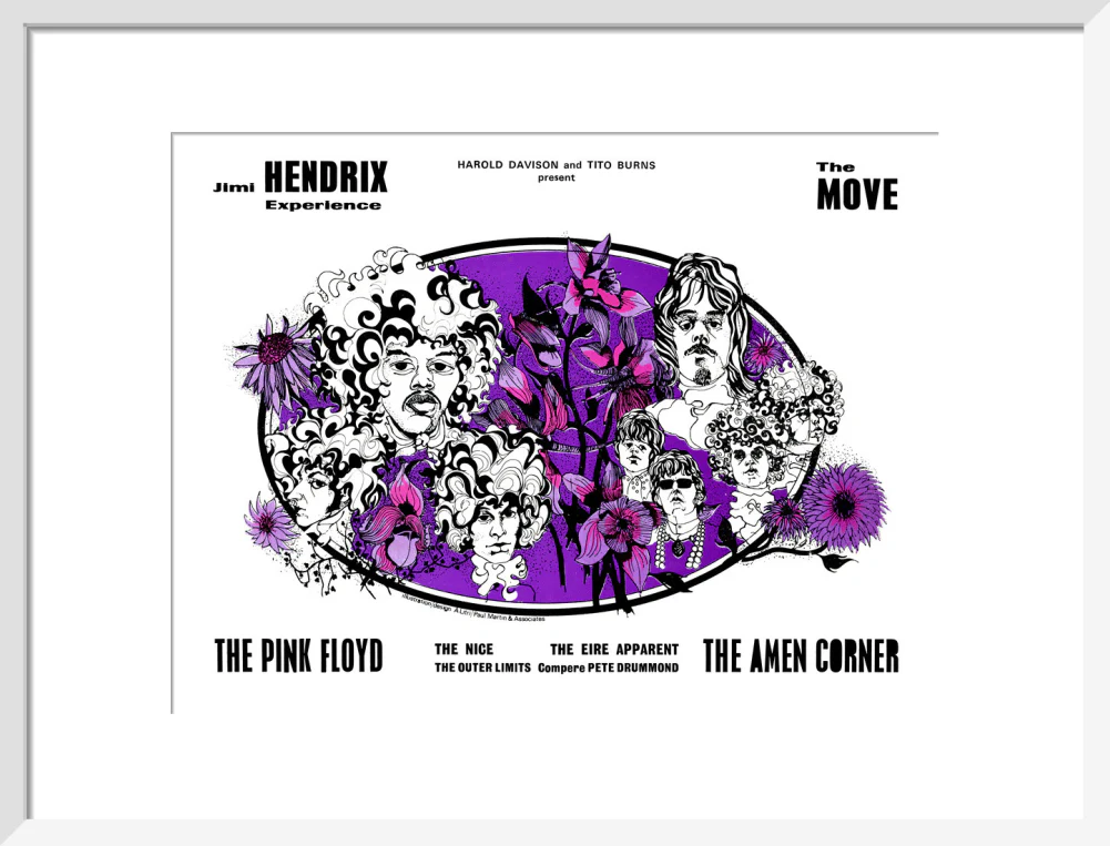 Jimi Hendrix Experience, The Move, The Pink Floyd, The Amen Corner and The Nice Art Print - Image 29