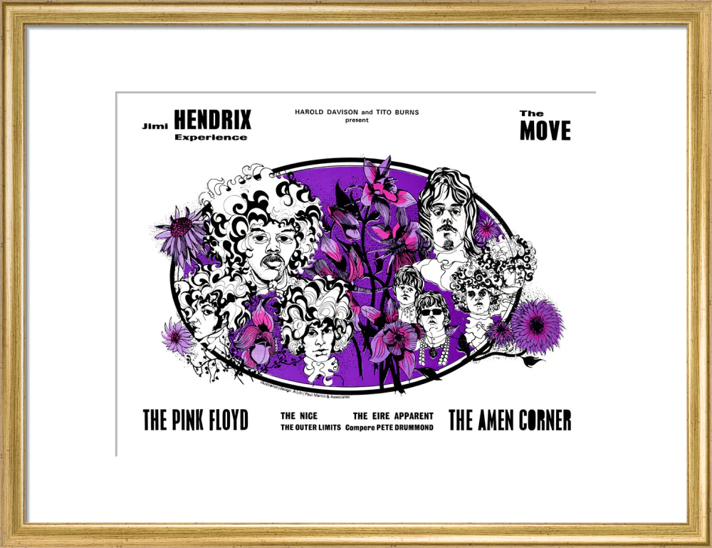 Jimi Hendrix Experience, The Move, The Pink Floyd, The Amen Corner and The Nice Art Print - Image 30
