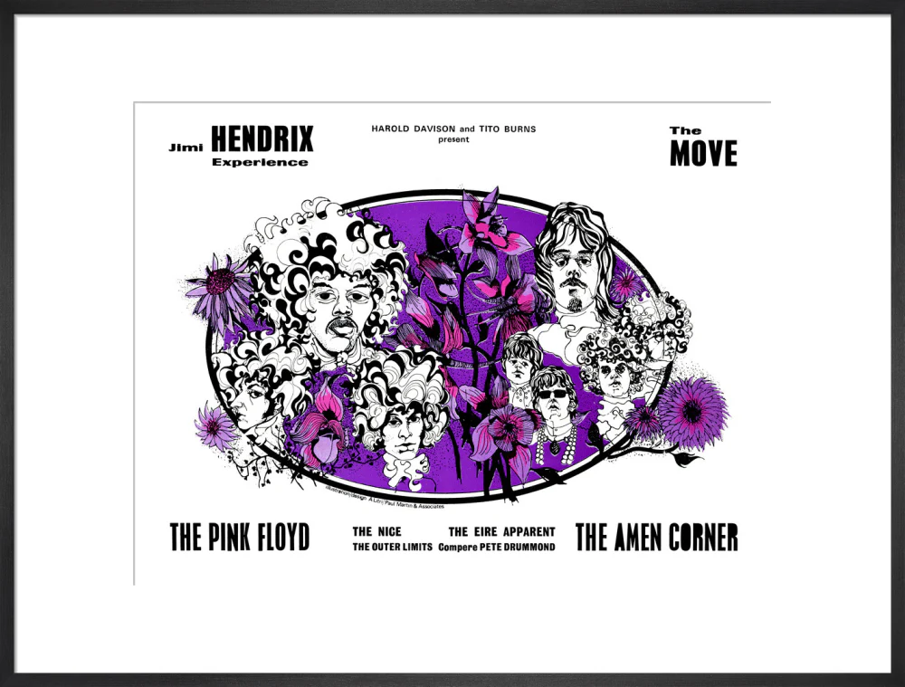 Jimi Hendrix Experience, The Move, The Pink Floyd, The Amen Corner and The Nice Art Print - Image 38