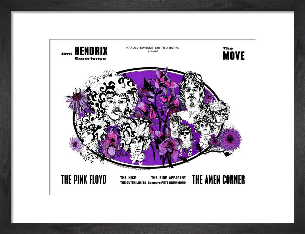 Jimi Hendrix Experience, The Move, The Pink Floyd, The Amen Corner and The Nice Art Print - Image 4