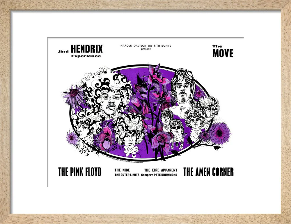 Jimi Hendrix Experience, The Move, The Pink Floyd, The Amen Corner and The Nice Art Print - Image 7