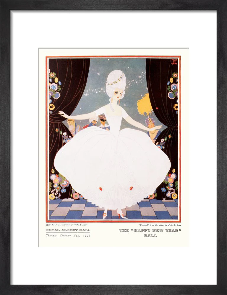 The Sphere and Tatler Ball 'The Happy New Year' Ball' Art Print - Image 4
