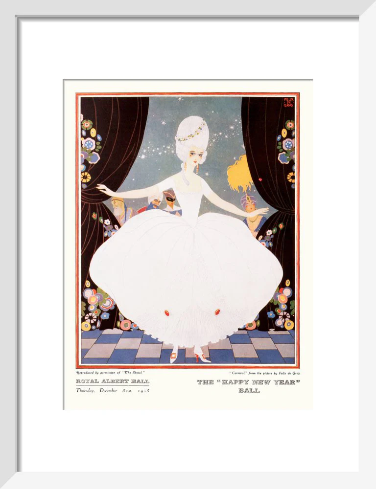 The Sphere and Tatler Ball 'The Happy New Year' Ball' Art Print - Image 5