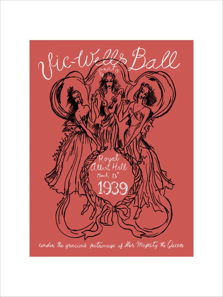 Vic-Wells Ball Art Print - Image 3