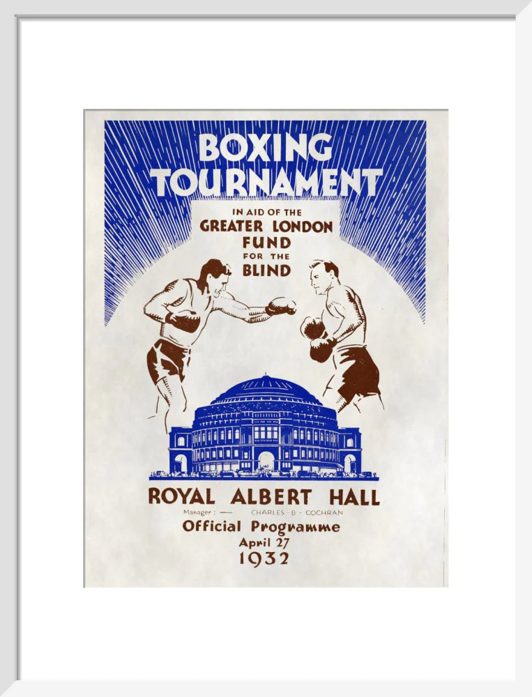 Boxing Tournament in aid of the Greater London Fund for the Blind Art Print - Image 10