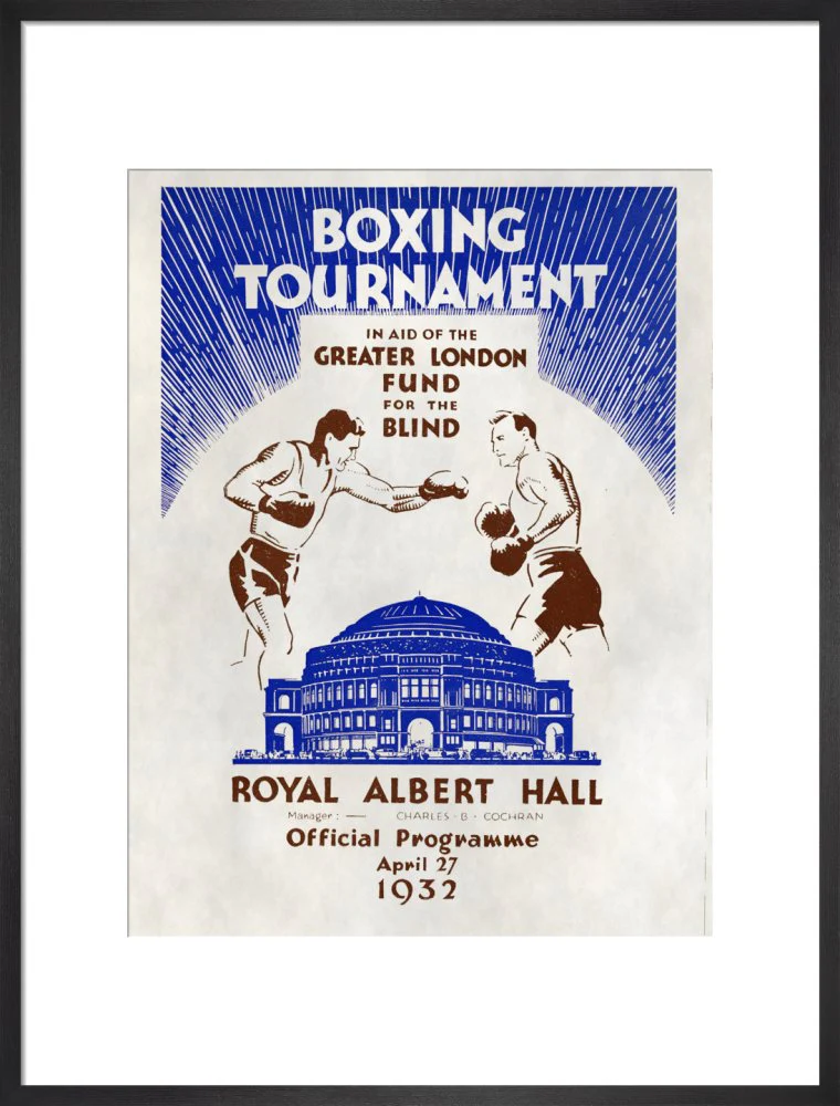 Boxing Tournament in aid of the Greater London Fund for the Blind Art Print - Image 14