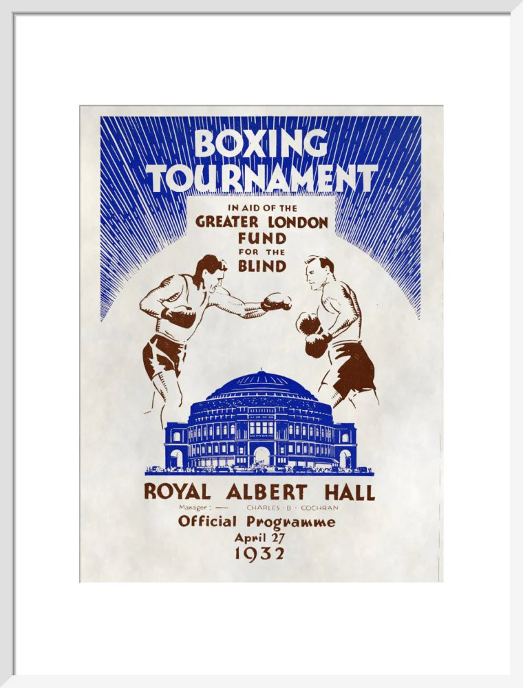Boxing Tournament in aid of the Greater London Fund for the Blind Art Print - Image 15