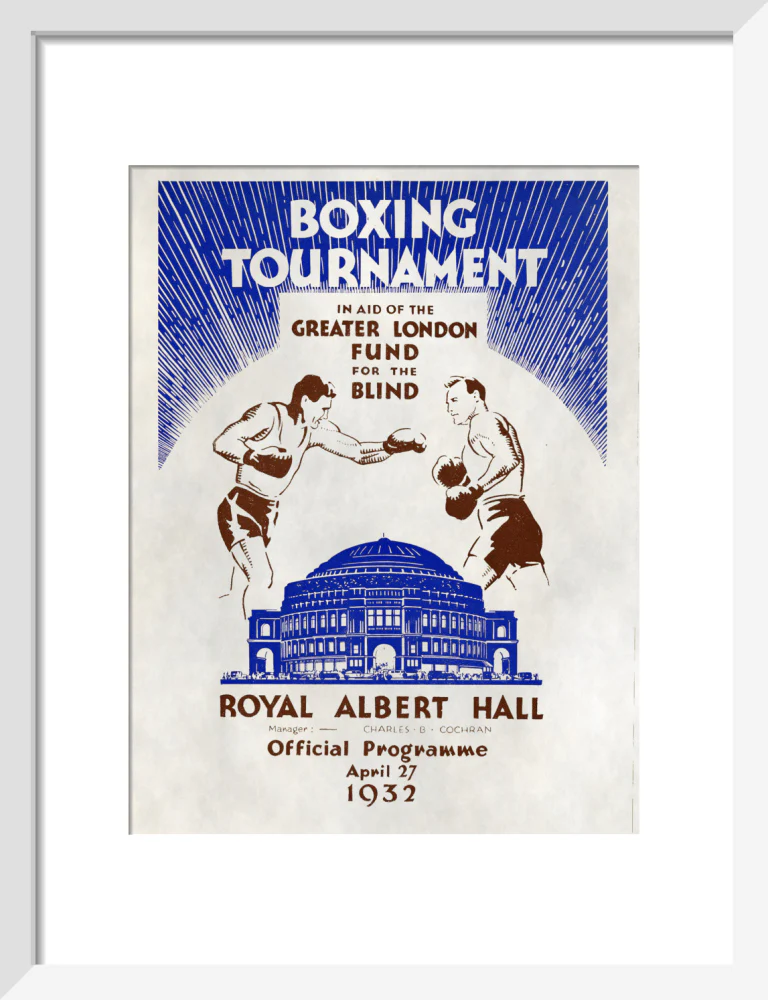 Boxing Tournament in aid of the Greater London Fund for the Blind Art Print - Image 24