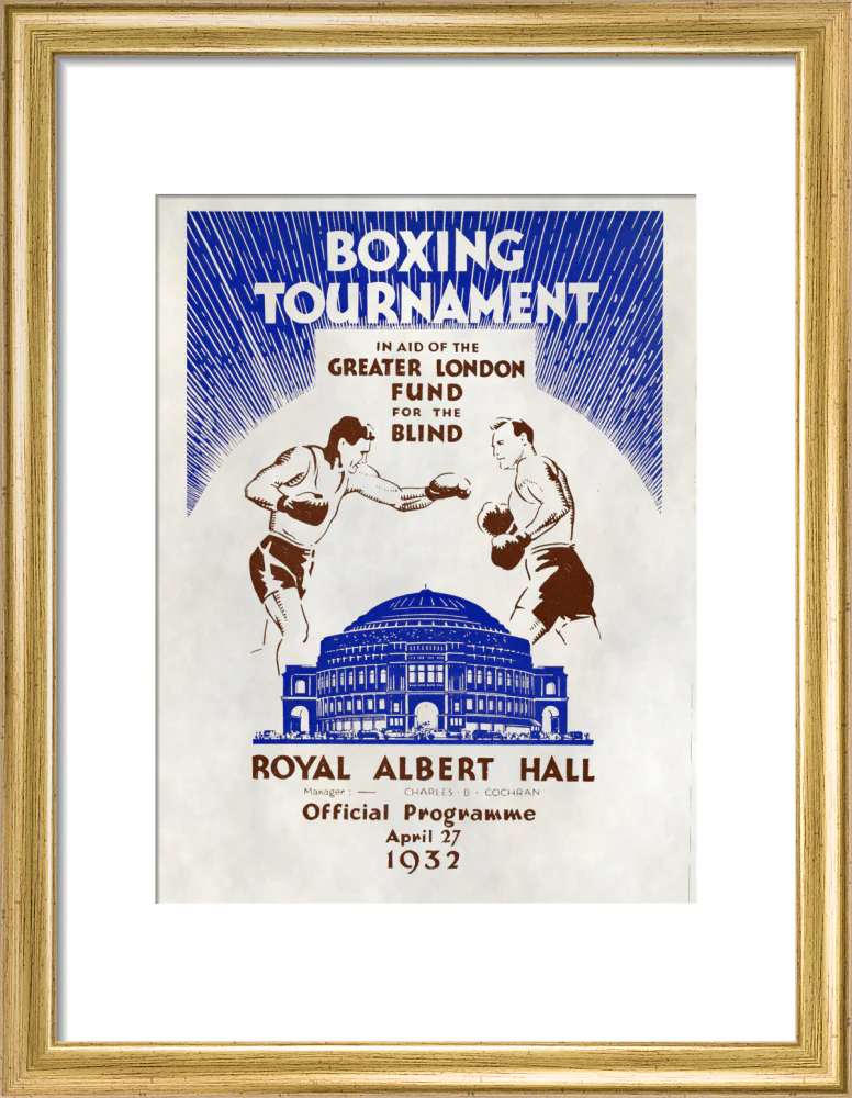 Boxing Tournament in aid of the Greater London Fund for the Blind Art Print - Image 25