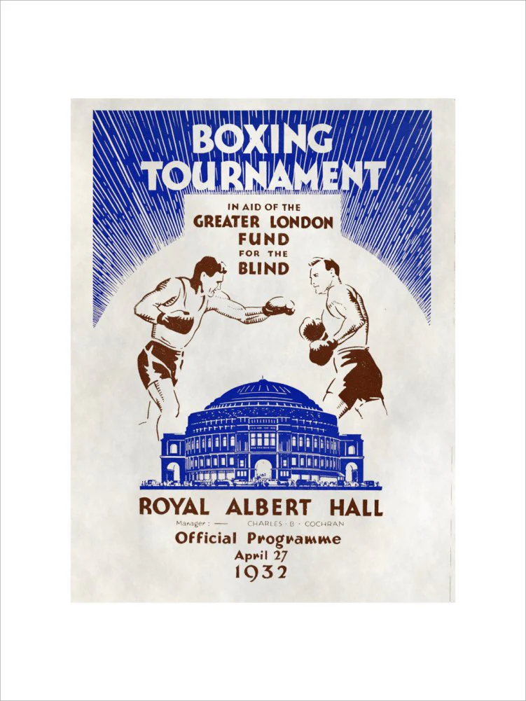 Boxing Tournament in aid of the Greater London Fund for the Blind Art Print - Image 3