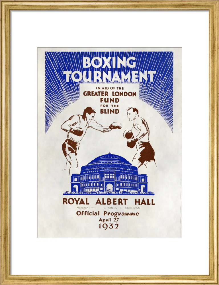 Boxing Tournament in aid of the Greater London Fund for the Blind Art Print - Image 30
