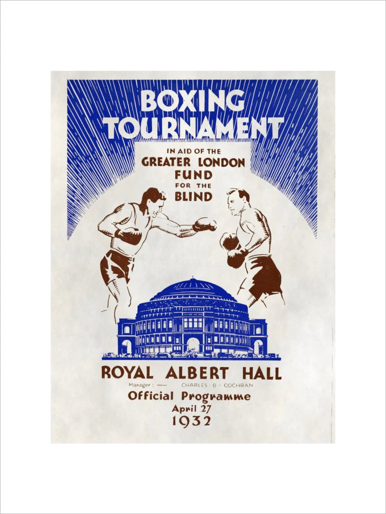 Boxing Tournament in aid of the Greater London Fund for the Blind Art Print - Image 32