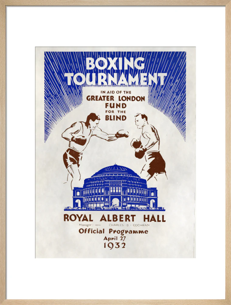 Boxing Tournament in aid of the Greater London Fund for the Blind Art Print - Image 36
