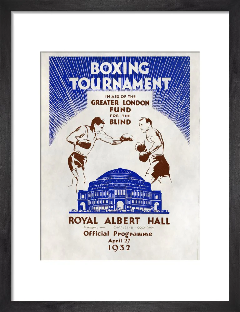 Boxing Tournament in aid of the Greater London Fund for the Blind Art Print - Image 4