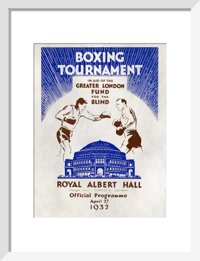 Boxing Tournament in aid of the Greater London Fund for the Blind Art Print - Image 5