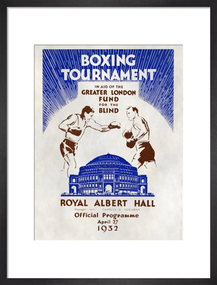 Boxing Tournament in aid of the Greater London Fund for the Blind Art Print - Image 9