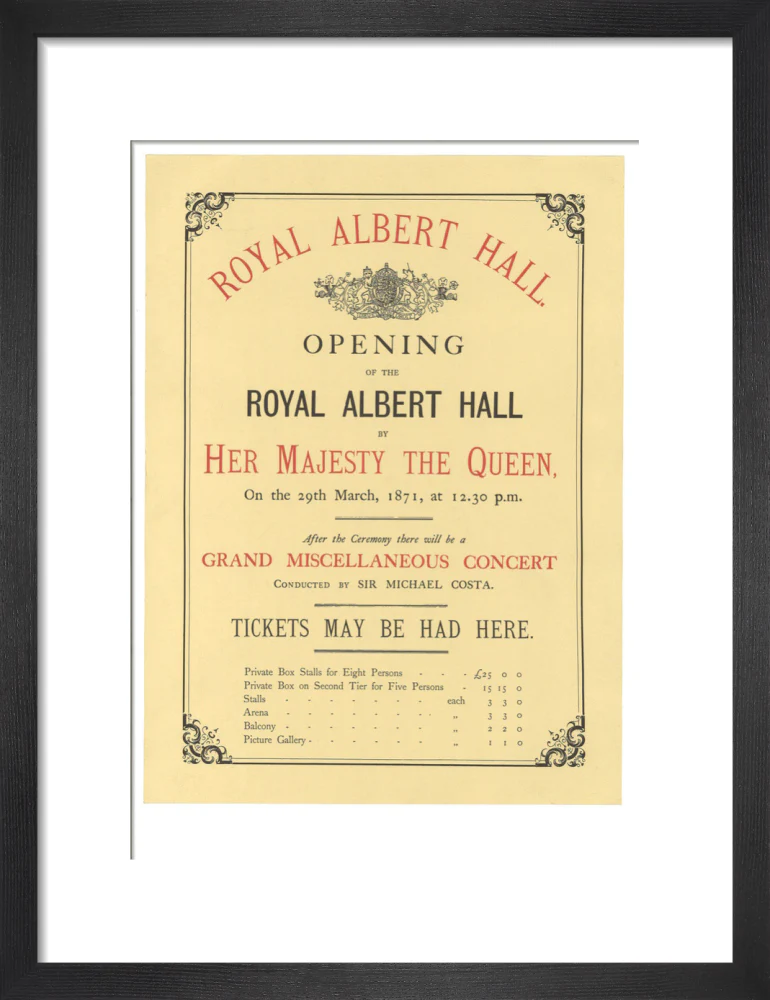 Opening of the Royal Albert Hall Art Print
