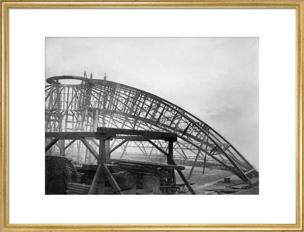 Black and White Construction of the Royal Albert Hall Art Print - Image 16
