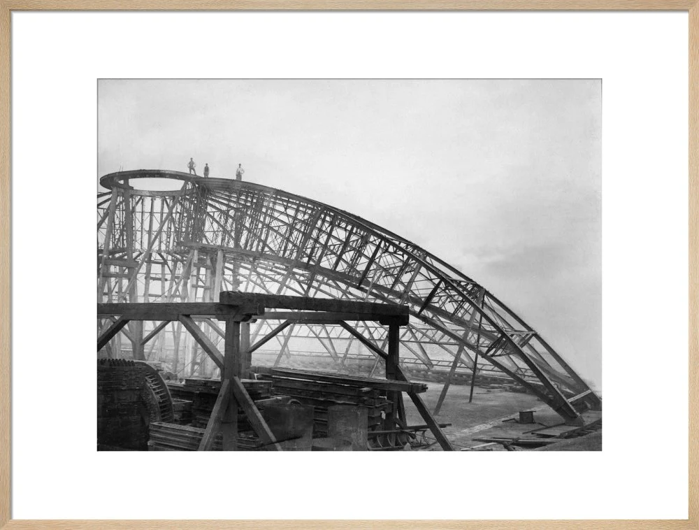 Black and White Construction of the Royal Albert Hall Art Print - Image 22