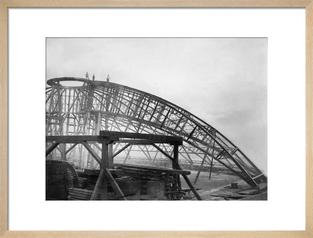 Black and White Construction of the Royal Albert Hall Art Print - Image 31