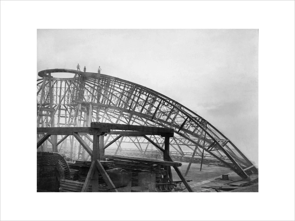 Black and White Construction of the Royal Albert Hall Art Print - Image 37