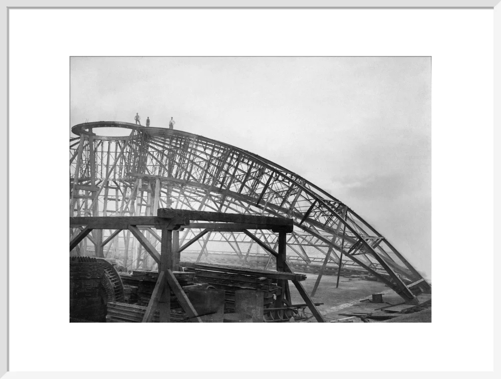 Black and White Construction of the Royal Albert Hall Art Print - Image 39