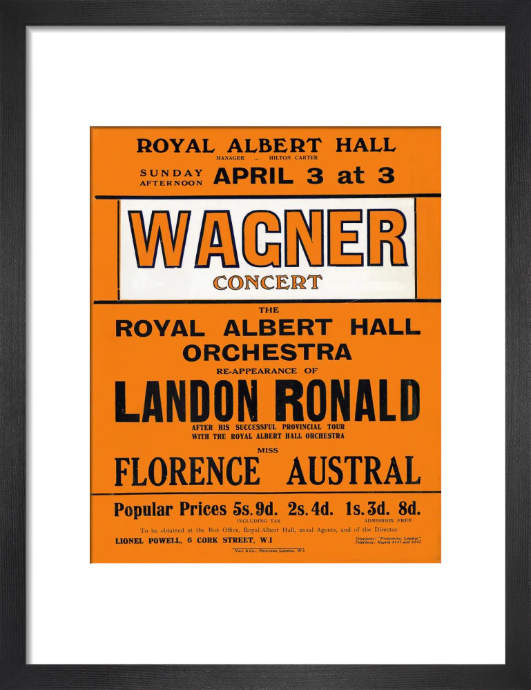 Wagner's Special Sunday Concert (1920-1921 Season) Art Print