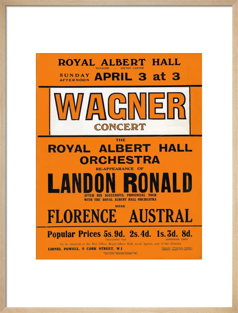 Wagner's Special Sunday Concert (1920-1921 Season) Art Print - Image 17
