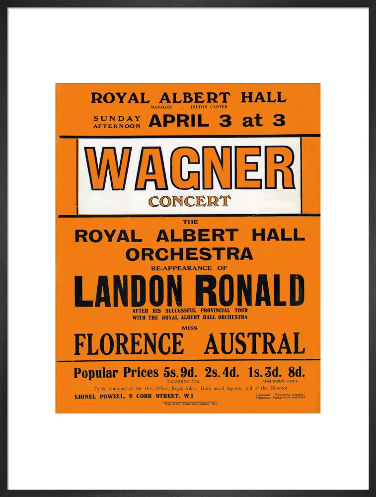 Wagner's Special Sunday Concert (1920-1921 Season) Art Print - Image 19