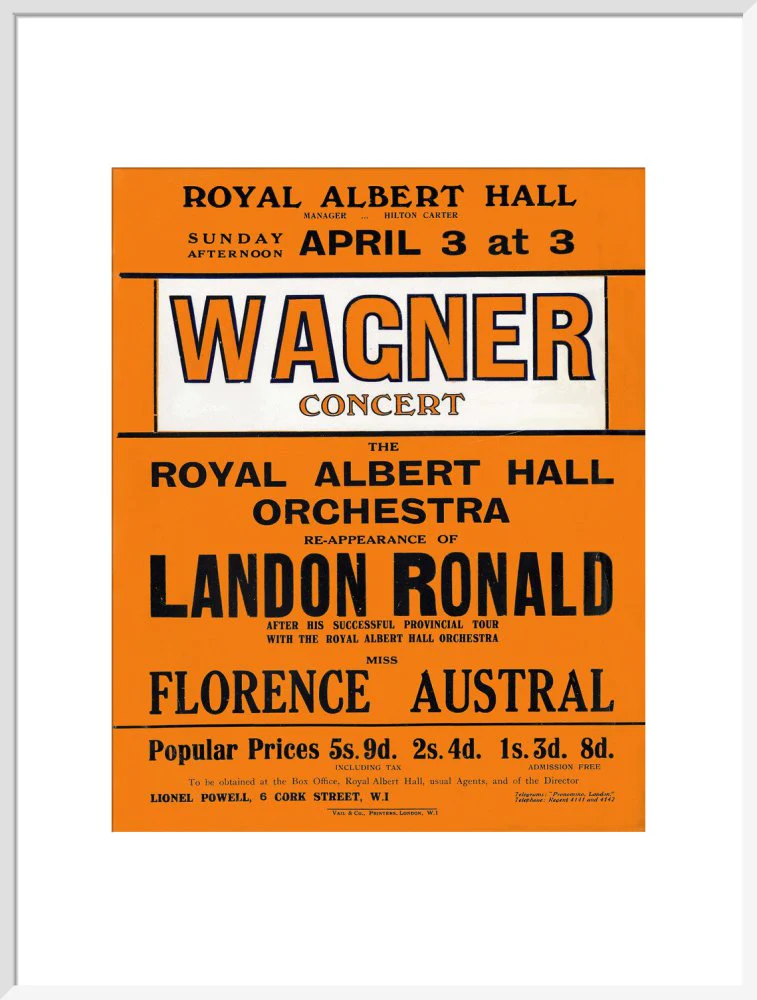 Wagner's Special Sunday Concert (1920-1921 Season) Art Print - Image 20