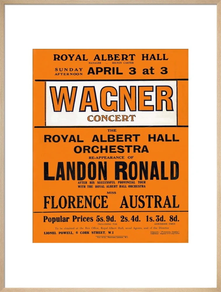 Wagner's Special Sunday Concert (1920-1921 Season) Art Print - Image 22