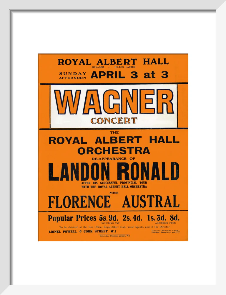 Wagner's Special Sunday Concert (1920-1921 Season) Art Print - Image 24