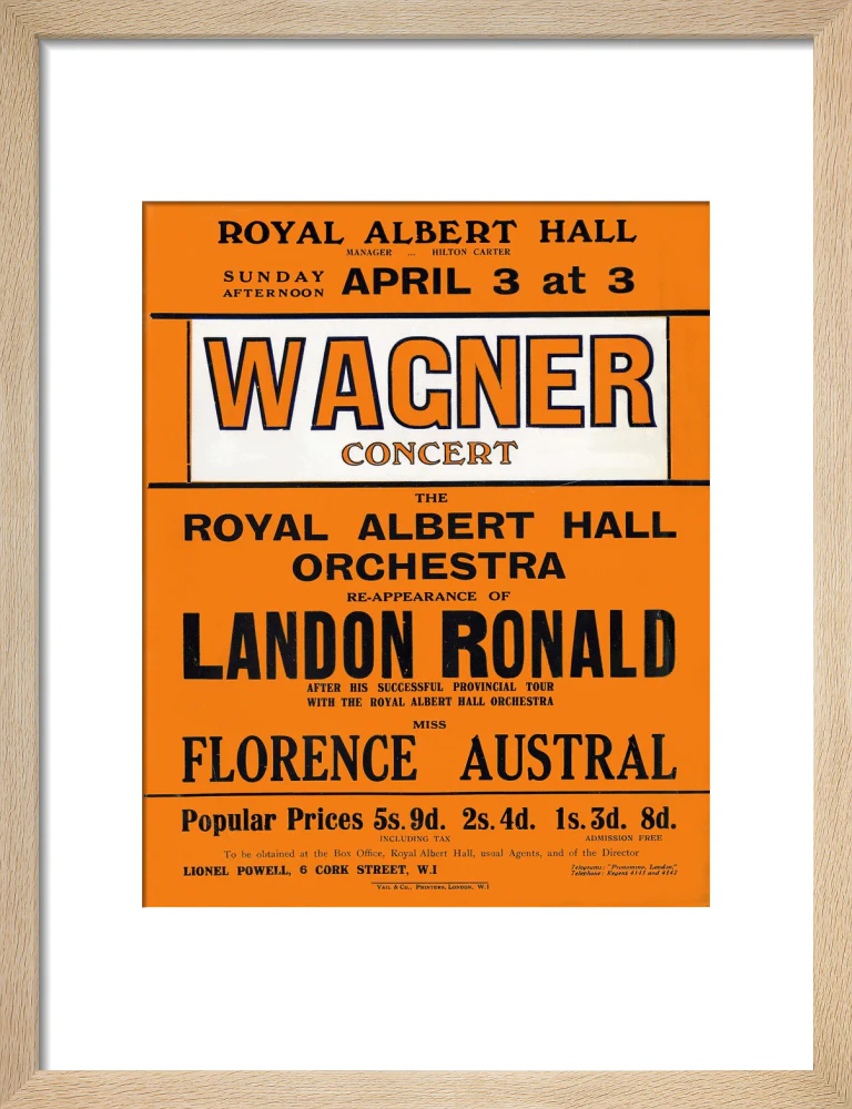 Wagner's Special Sunday Concert (1920-1921 Season) Art Print - Image 26