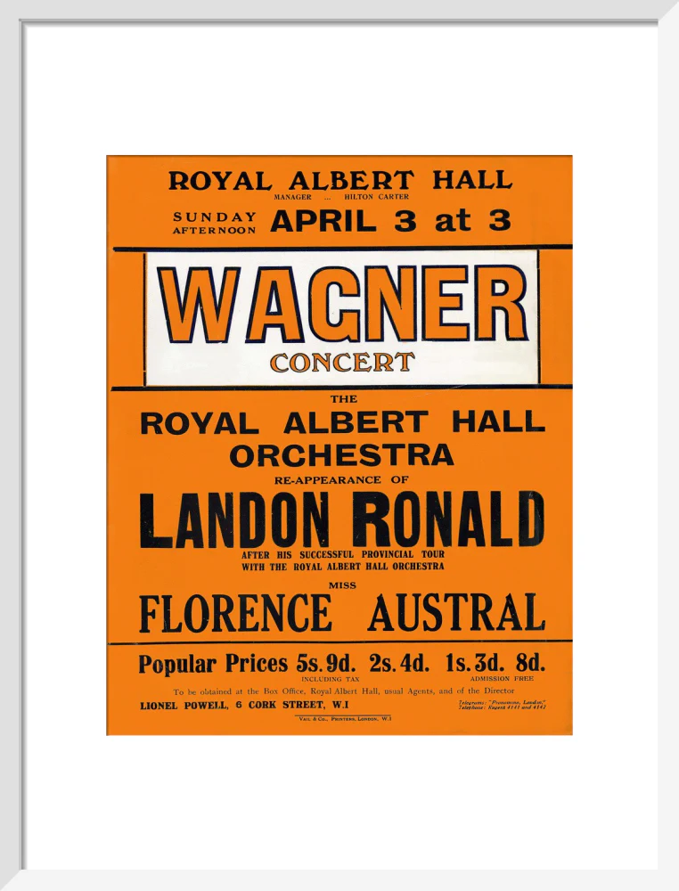 Wagner's Special Sunday Concert (1920-1921 Season) Art Print - Image 29