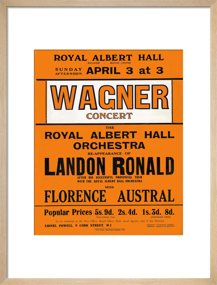 Wagner's Special Sunday Concert (1920-1921 Season) Art Print - Image 31