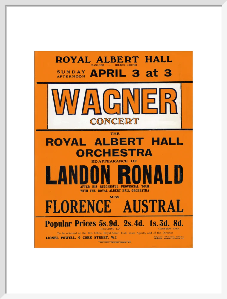 Wagner's Special Sunday Concert (1920-1921 Season) Art Print - Image 34
