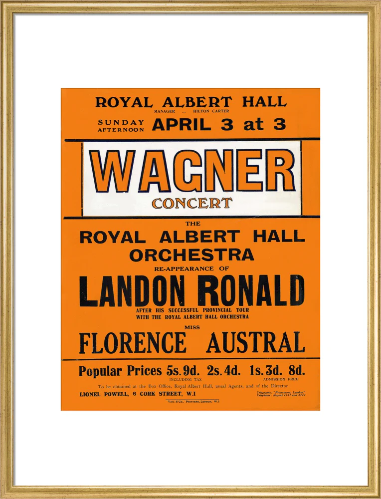 Wagner's Special Sunday Concert (1920-1921 Season) Art Print - Image 35