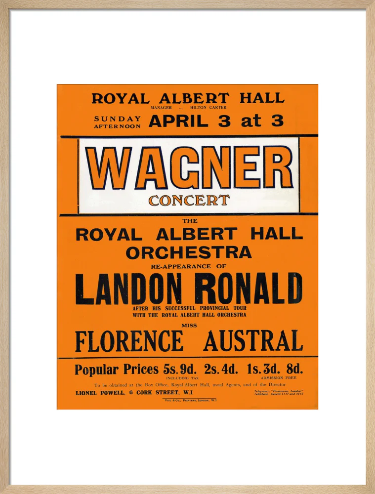 Wagner's Special Sunday Concert (1920-1921 Season) Art Print - Image 36