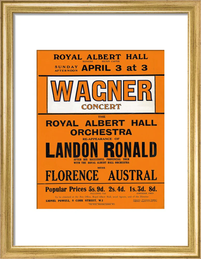 Wagner's Special Sunday Concert (1920-1921 Season) Art Print - Image 6