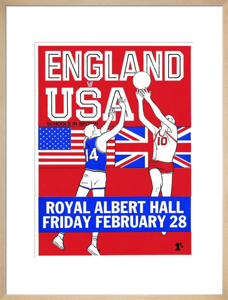 English Schools Basketball Tournament Art Print - Image 17