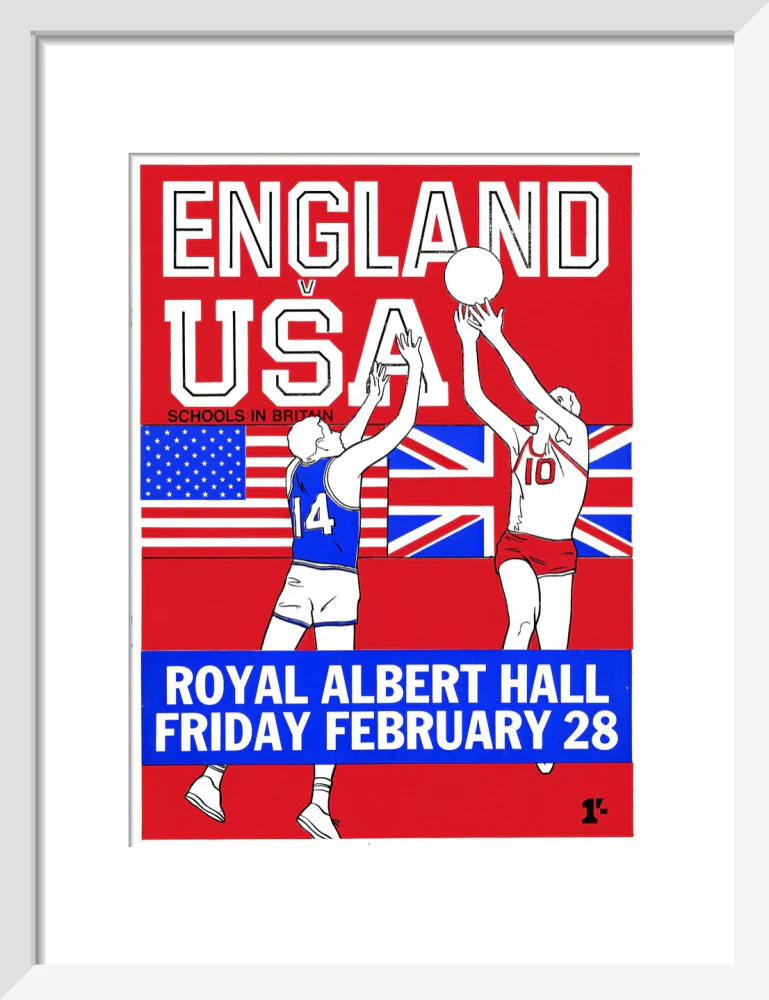English Schools Basketball Tournament Art Print - Image 24